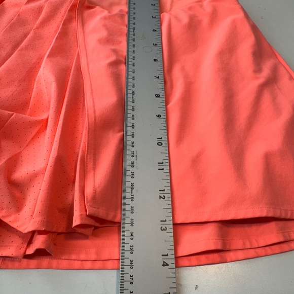 Lululemon Asymmetrical Pleated Tennis Skirt 0 Coral Mini w/ Built In Short NWOT - Picture 5 of 14